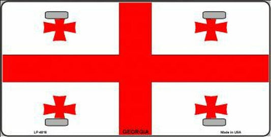 GEORGIA FLAG Metal License Plate Sign Novelty Vanity