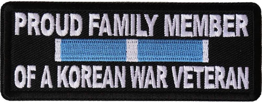 Proud Family Member of a Korean War Veteran Patch - Ribbon United States Military Embroidered Patch