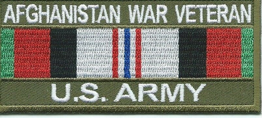 Afghanistan War Veteran Patch - United States Army Military Embroidered Patch