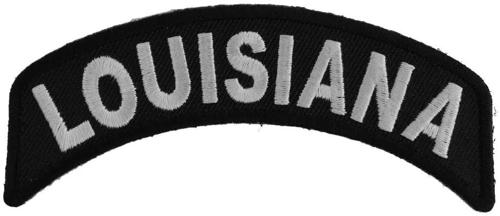 LOUISIANA STATE Rocker Biker Motorcycle Embroidered Patch Craft Supply