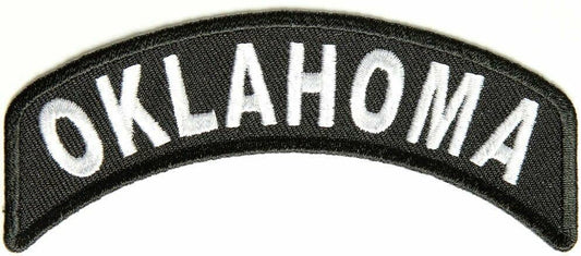 OKLAHOMA STATE Rocker Biker Motorcycle Embroidered Patch