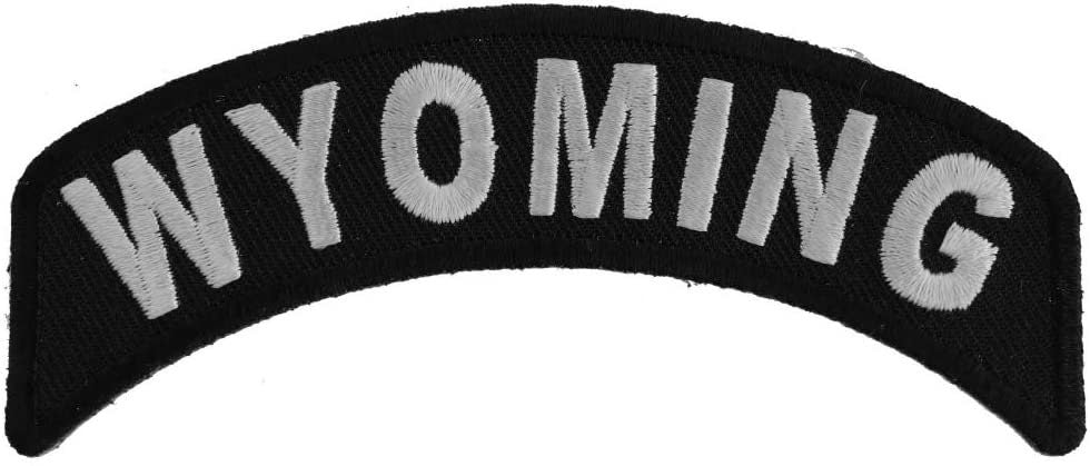 WYOMING STATE Rocker Biker Motorcycle Embroidered Patch Craft Supply