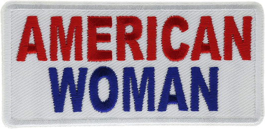 AMERICAN WOMAN Patch - Women's Civil Rights Embroidered Patch Appliqué