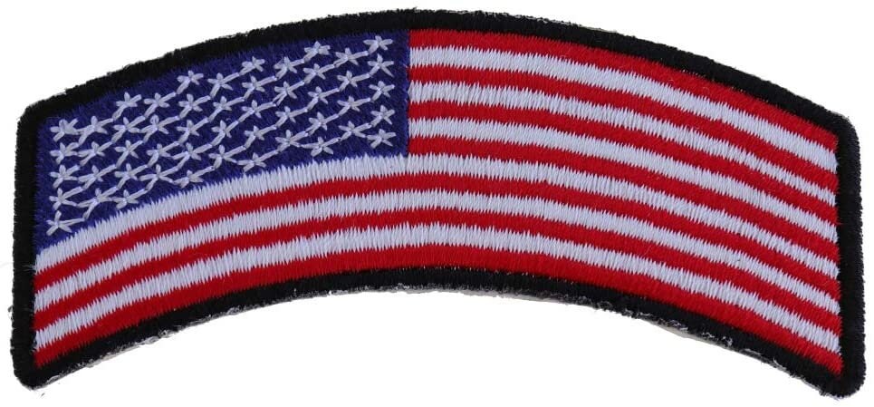 AMERICAN FLAG Rocker Biker Motorcycle Embroidered Patch Craft Supply
