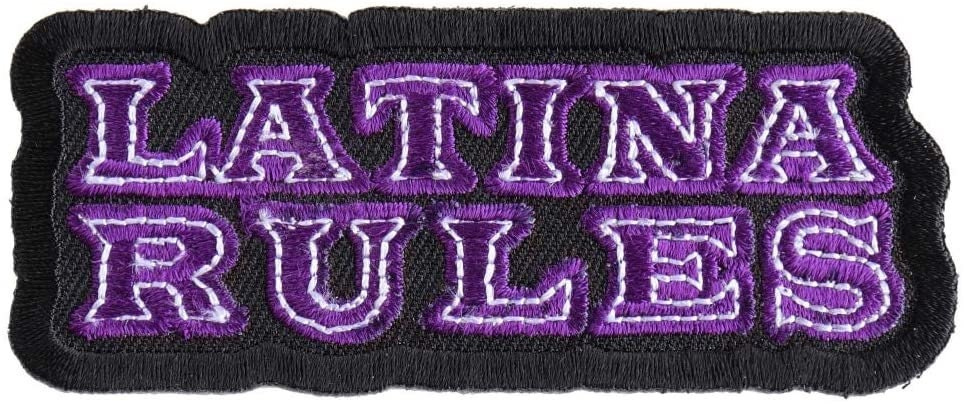 Latina Rules Patch - Funny Embroidered Patch Appliqué Craft Supply