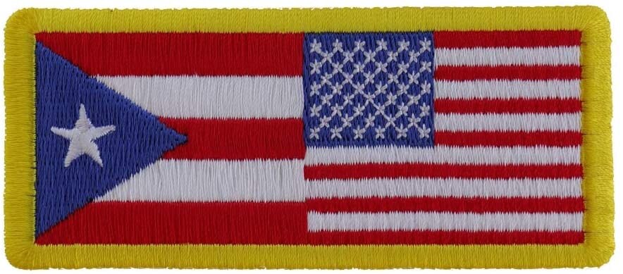 PUERTO RICO & USA Flag Patch - Country United States Embroidered Patch Appliqué