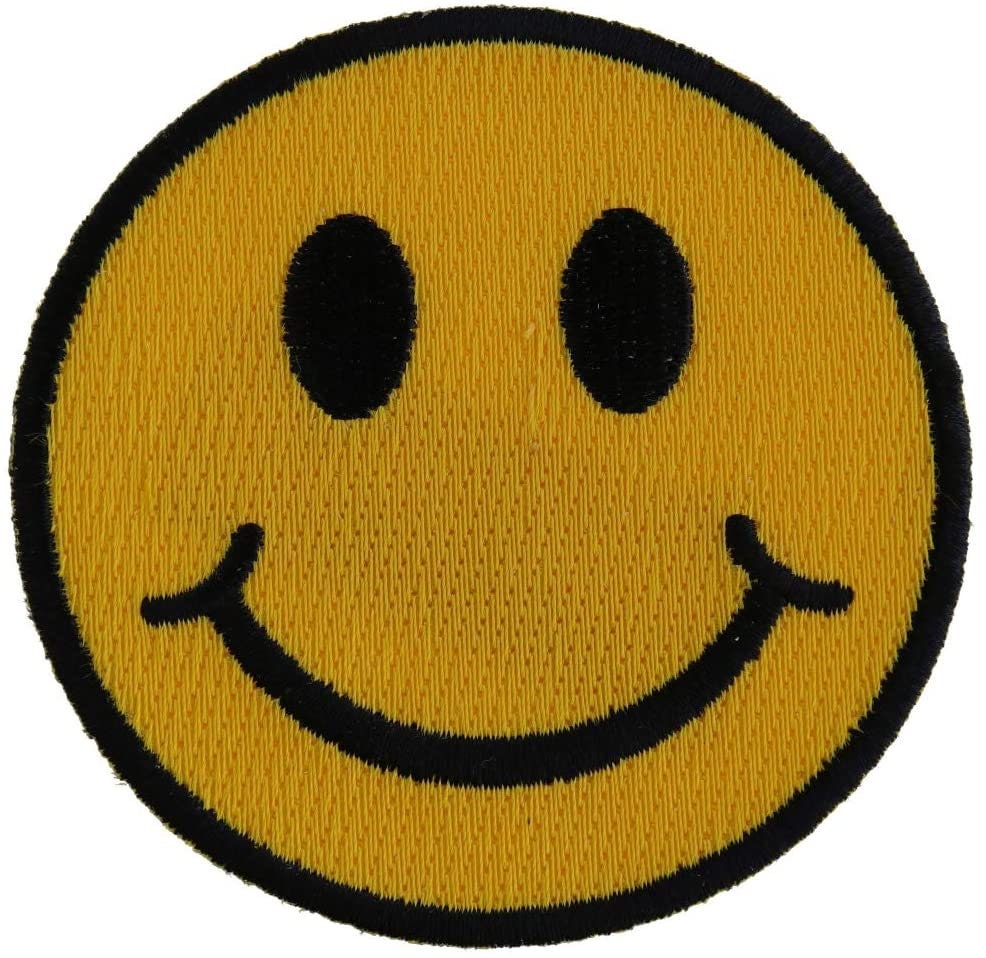 SMILEY Face Patch - Funny Embroidered Patch Appliqué