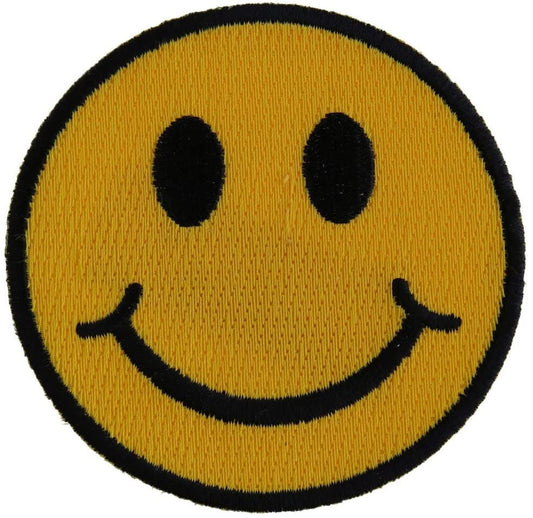 SMILEY Face Patch - Funny Embroidered Patch Appliqué Craft Supply