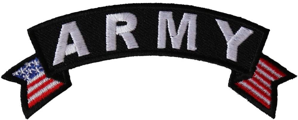 ARMY Small US Flag Rocker Patch - Military United States Army Embroidered Patch Craft Supply