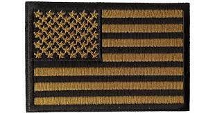 Subdued Green US Flag Patch - United States Flag Embroidered Patch Appliqué Craft Supply