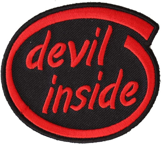 Devil Inside Patch - Biker Embroidered Patch Craft Supply