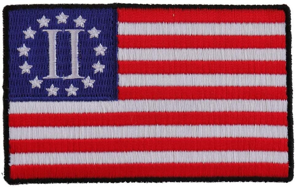 SECOND AMERICAN REVOLUTION Flag Embroidered Patch - Red White Blue United States Flag Patch Craft Supply