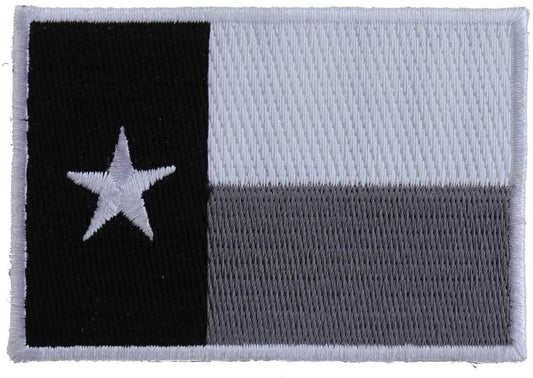 Monochrome Texas Flag Patch - State Flag Embroidered Patch Appliqué Craft Supply