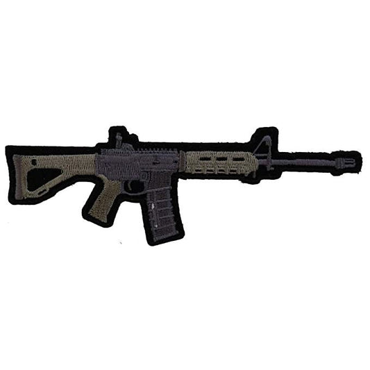 AR 15 Assault Rifle - Machine Gun Embroidered Patch Appliqué Craft Supply