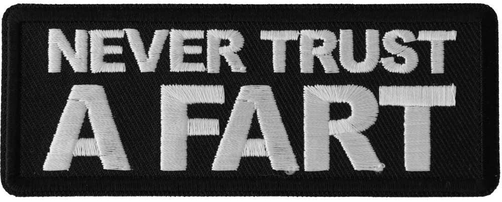 Never Trust a Fart Patch - Funny Embroidered Patch Appliqué Craft Supply