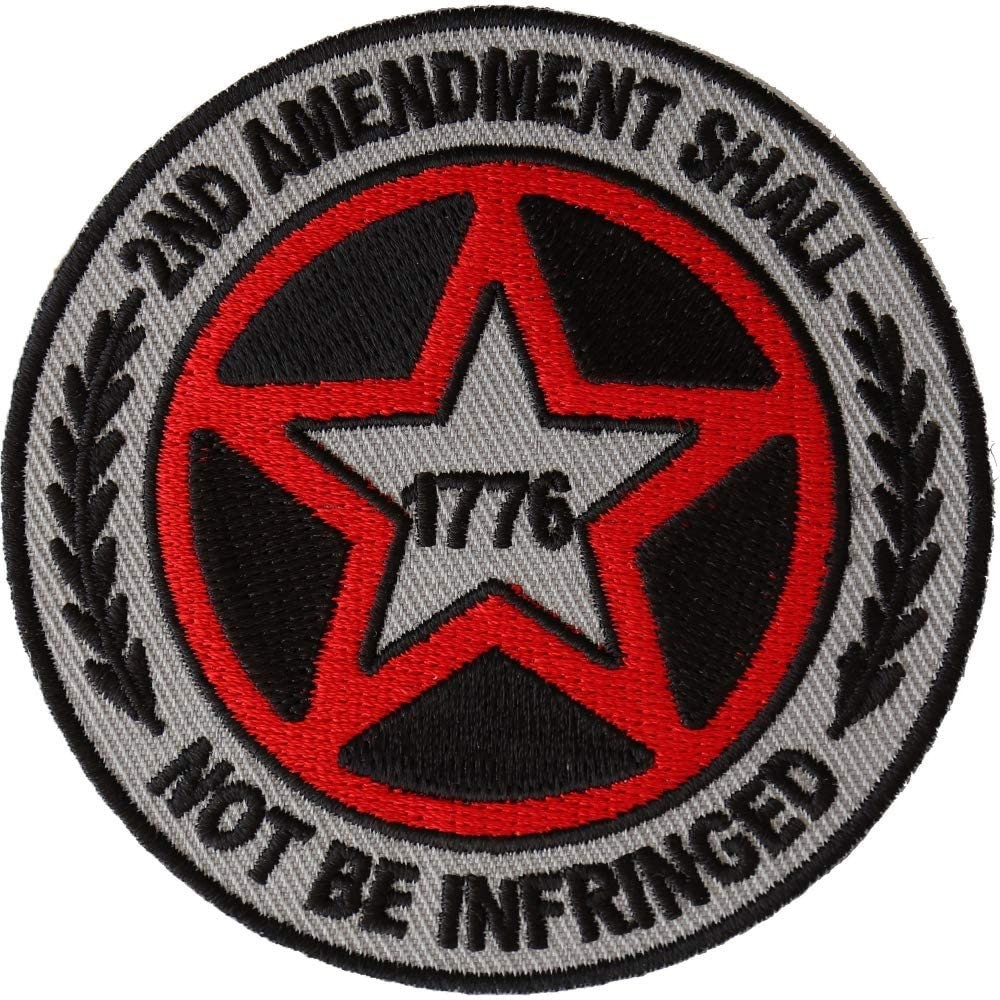 2nd Amendment Shall Not be Infringed Star Patch - Embroidered Patch Appliqué Craft Supply