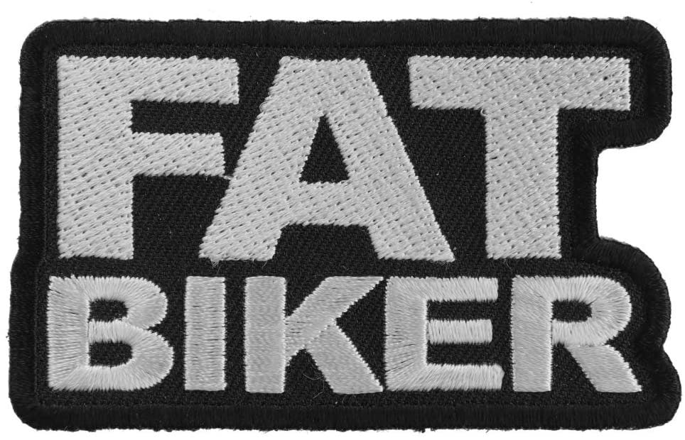 Fat Biker Patch - Funny Embroidered Patch Appliqué