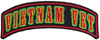 Vietnam Vet Embroidered Patch - Small Rocker Veteran Patch Military Iraq War Craft Supply