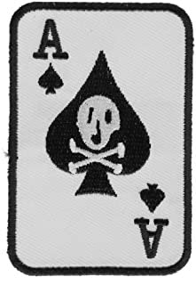 Skull Ace of Spades Patch - United States Military Embroidered Patch Craft Supply