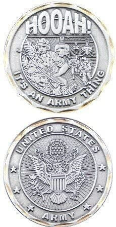 HOOAH Its An Army Thing Challenge Coin - United States Army Military Good Luck Double Sided Collectible Challenge Coin Craft Supply