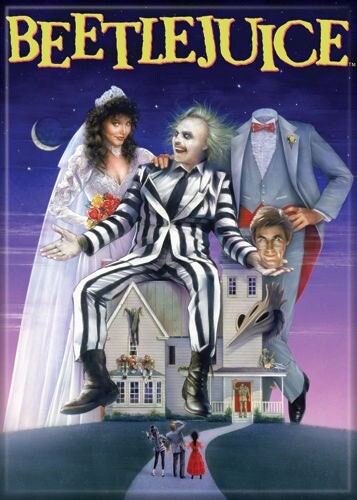 BEETLEJUICE Movie Magnet for Refrigerators and Lockers Classic Movie Michael Keaton Poster Craft Supply