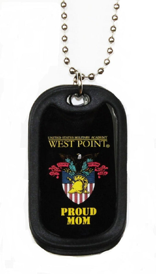 Army West Point Proud Mom Dog Tag With Chain - United States Army Military Academy Veteran Vet Dog Tag Craft Supply