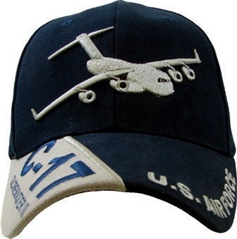 Air Force C-17 Embroidered Cap Hat - United States Air Force USAF Globemaster Military Transport Aircraft Craft Supply
