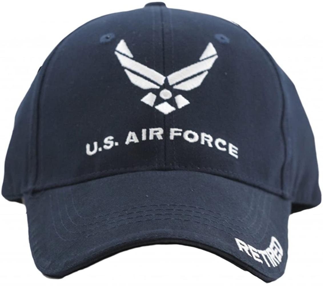 Air Force Retired Embroidered Cap Hat - United States Military USAF Navy Blue