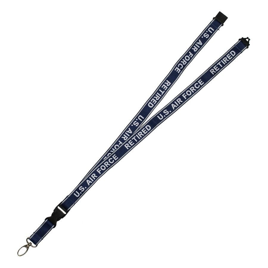 U.S. Air Force Retired Lanyard W/detachable Buckle - United States Air Force Retired Keychain Lanyard USAF Keyring Keyfob
