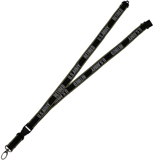 U.S. Army Retired Lanyard W/detachable Buckle - United States Army Retired Keychain Lanyard Keyring Keyfob Craft Supply