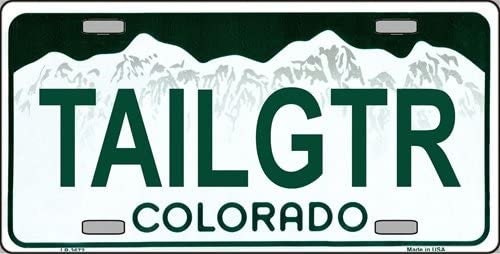 TAILGTR Colorado State Background Metal License Plate Tailgator Craft Supply
