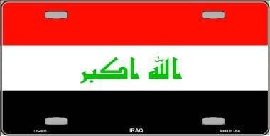 IRAQ FLAG Metal License Plate Sign Novelty Vanity Iraqi