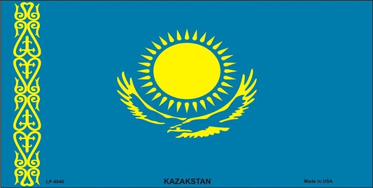 KAZAKSTAN Flag Metal License Plate Sign Novelty Vanity Kazakh
