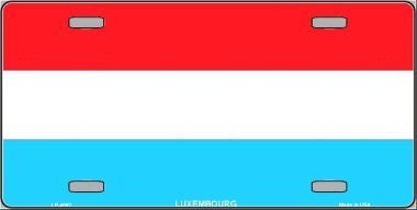 LUXEMBOURG Flag Metal License Plate Sign Novelty Vanity Craft Supply