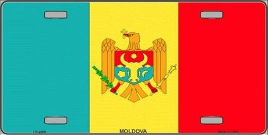 MOLDOVA Flag Metal License Plate Sign Novelty Vanity Moldavian Craft Supply