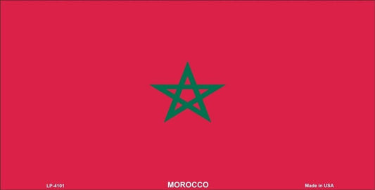 MOROCCO Flag Metal License Plate Sign Novelty Vanity Moroccan