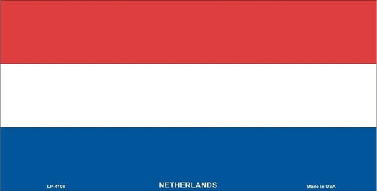 NETHERLANDS Flag Metal License Plate Sign Novelty Vanity
