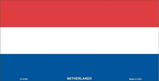 NETHERLANDS Flag Metal License Plate Sign Novelty Vanity Craft Supply