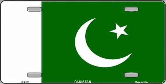 PAKISTAN Flag Metal License Plate Sign Novelty Vanity Pakistani