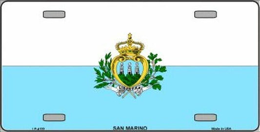 SAN MARINO Flag Metal License Plate Sign Novelty Vanity