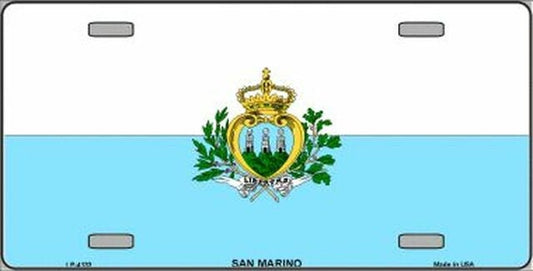 SAN MARINO Flag Metal License Plate Sign Novelty Vanity Craft Supply