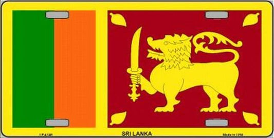 SRI LANKA Flag Metal License Plate Sign Novelty Vanity Sri Lankan