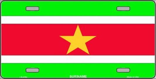 SURINAME Flag Metal License Plate Sign Novelty Vanity Surinamese
