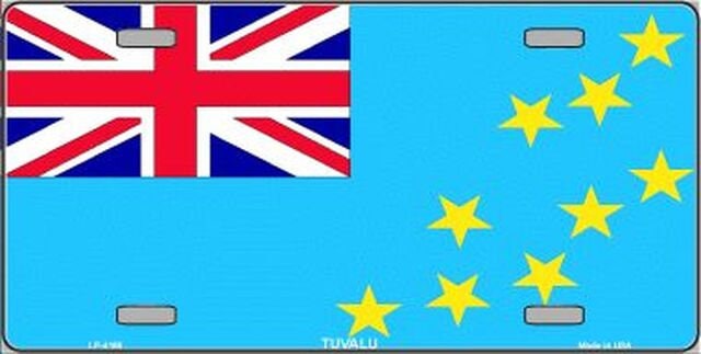 TUVALU Flag Metal License Plate Sign Novelty Vanity Tuvaluan Island Country Craft Supply