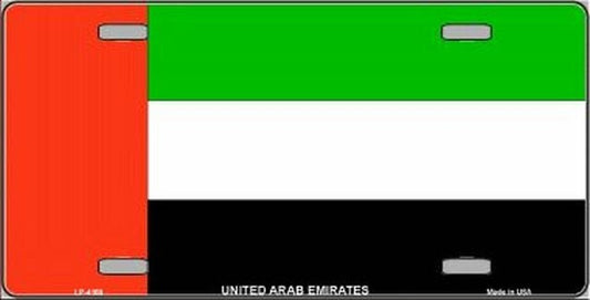 United Arab Emirates Flag Metal License Plate Sign Novelty Vanity UAE