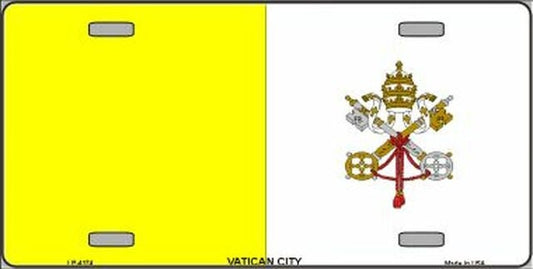 VATICAN CITY Flag Metal License Plate Sign Novelty Vanity Craft Supply