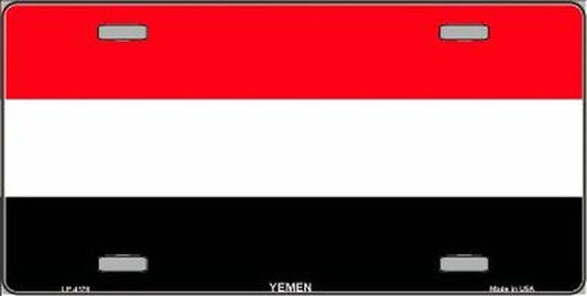 YEMEN Flag Metal License Plate Sign Novelty Vanity Sanaa Yemeni Craft Supply