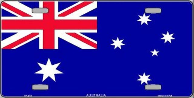 AUSTRALIA Flag Metal License Plate Sign Novelty Vanity Australian Craft Supply