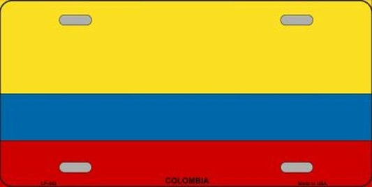 COLUMBIA Flag Metal License Plate Sign Novelty Vanity Colombian Craft Supply
