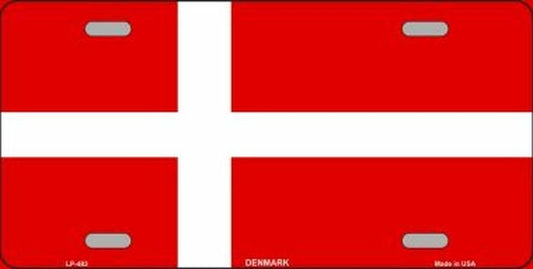 DENMARK Flag Metal License Plate Sign Novelty Vanity Danish